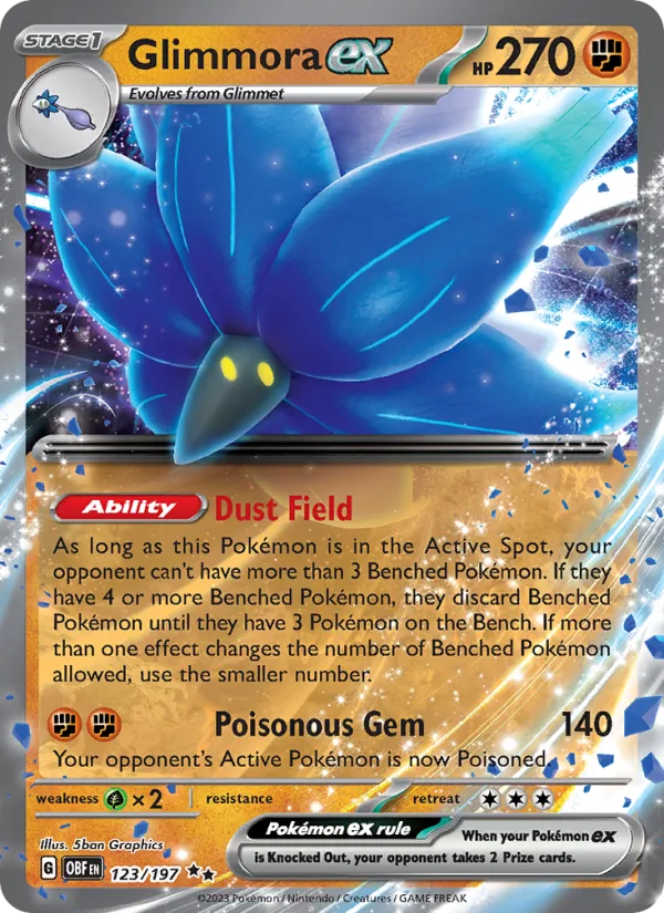 Glimmora ex · Obsidian Flames 123/197