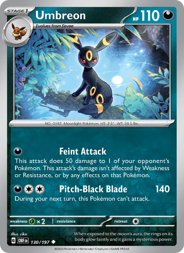Umbreon · Obsidian Flames 130/197