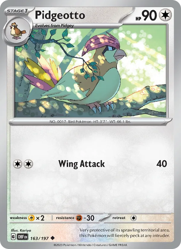 Pidgeotto · Obsidian Flames 163/197