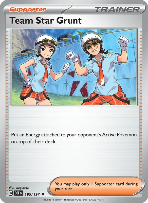 Team Star Grunt · Obsidian Flames 195/197