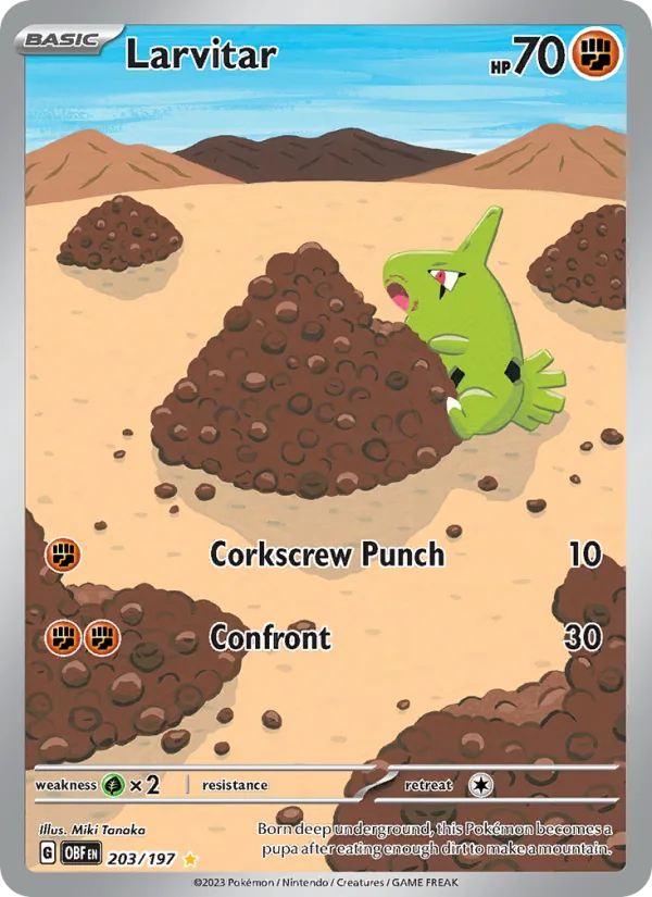 Larvitar · Obsidian Flames 203/197