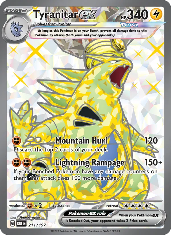 Tyranitar ex · Obsidian Flames 211/197