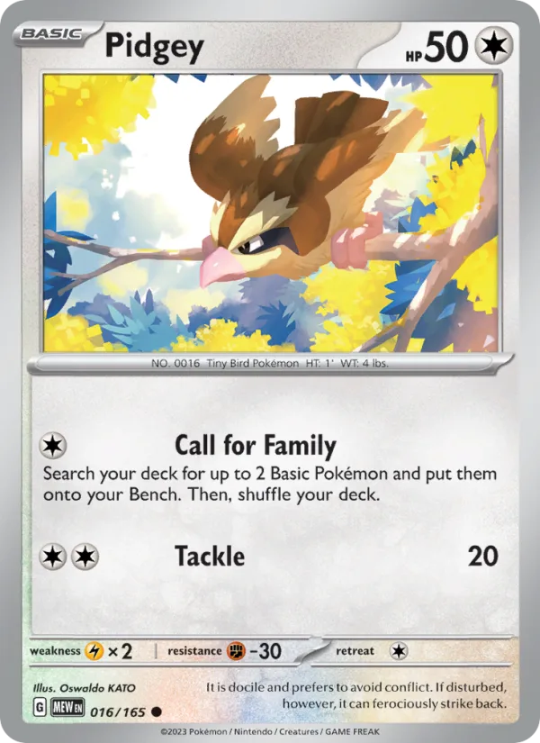 Pidgey · 151 016/165