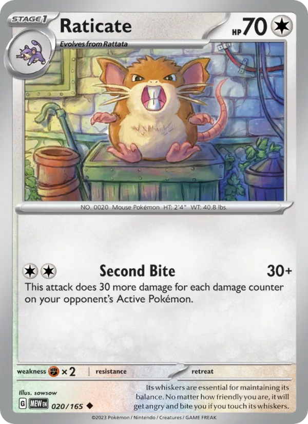 Raticate · 151 020/165