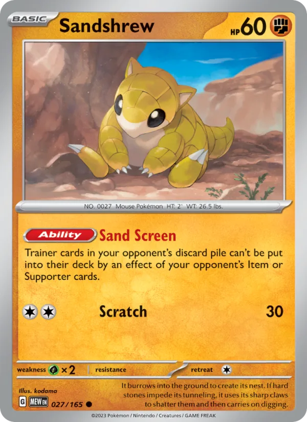 Sandshrew · 151 027/165