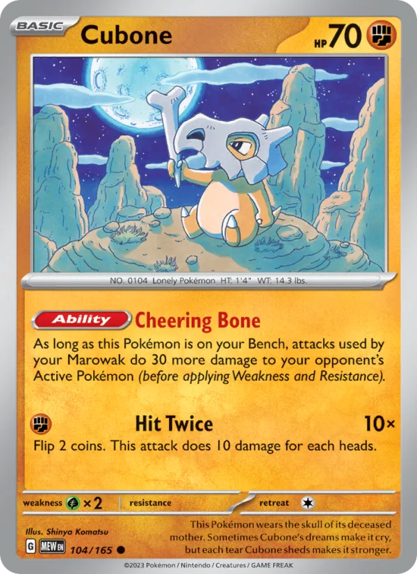 Cubone · 151 104/165