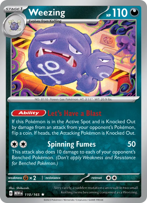 Weezing · 151 110/165