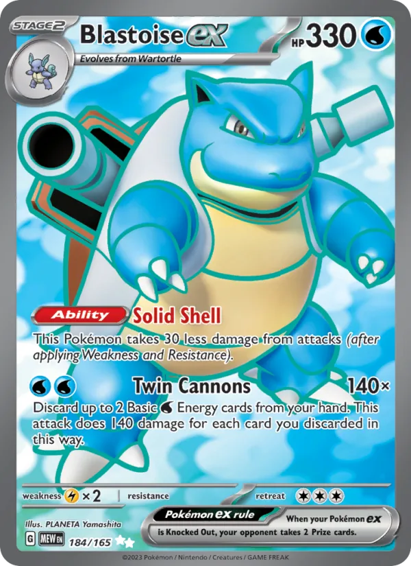 Blastoise ex · 151 184/165
