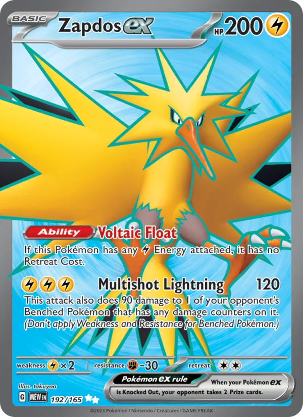 Zapdos ex · 151 192/165