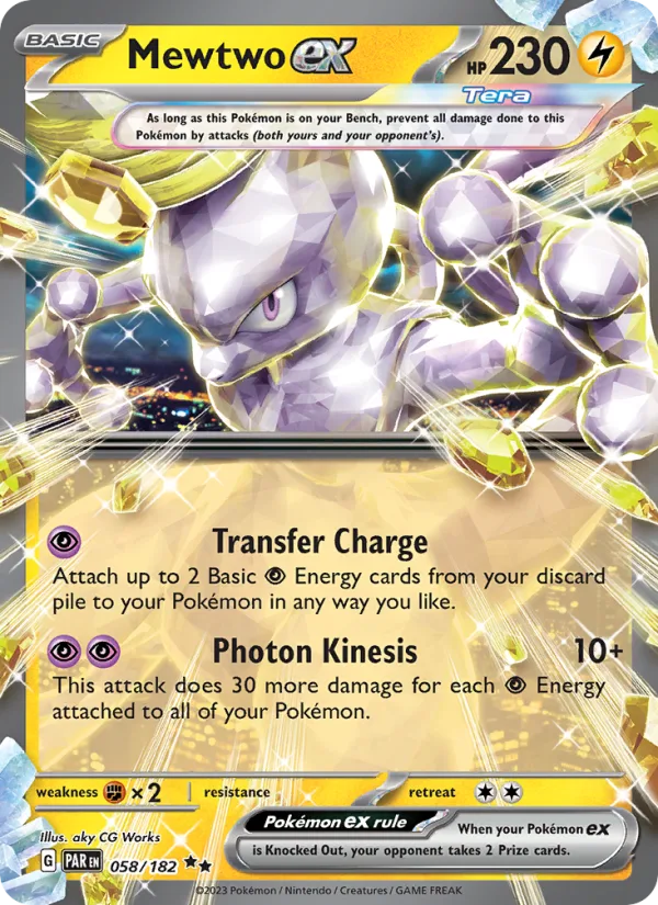 Mewtwo ex · Paradox Rift 058/182
