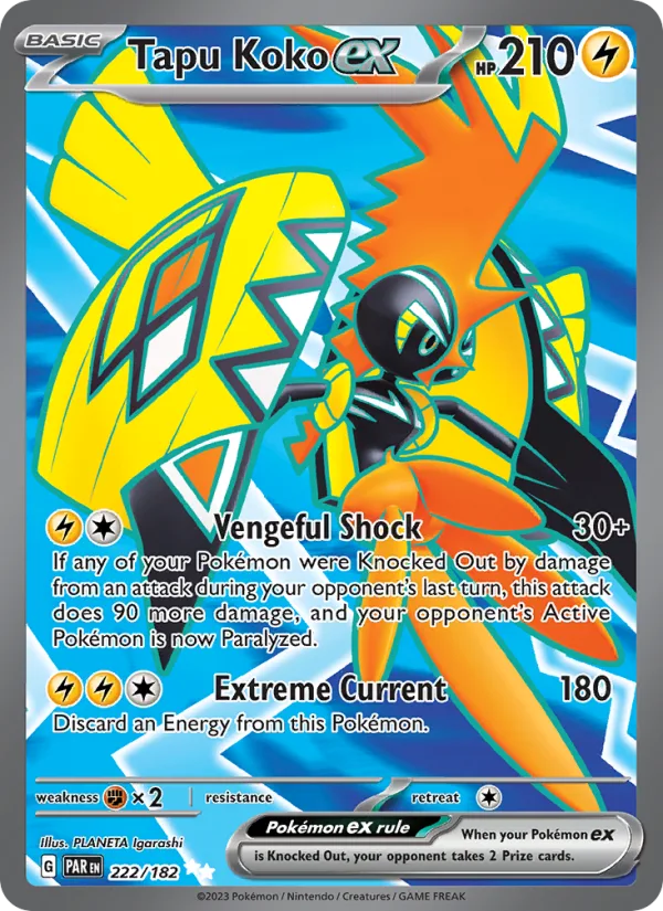 Tapu Koko ex · Paradox Rift 222/182