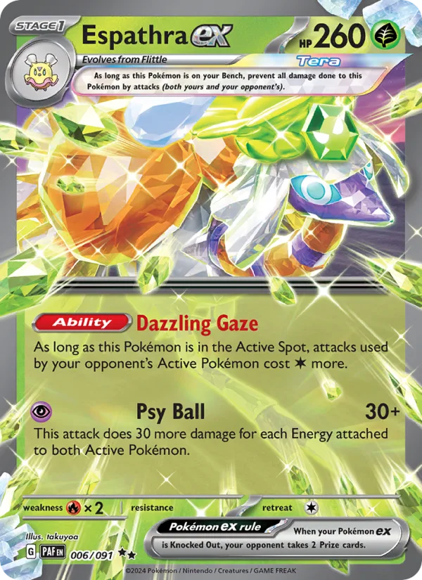 Espathra ex · Paldean Fates 006/91