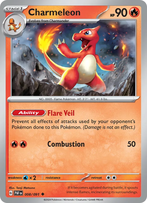 Charmeleon · Paldean Fates 008/91