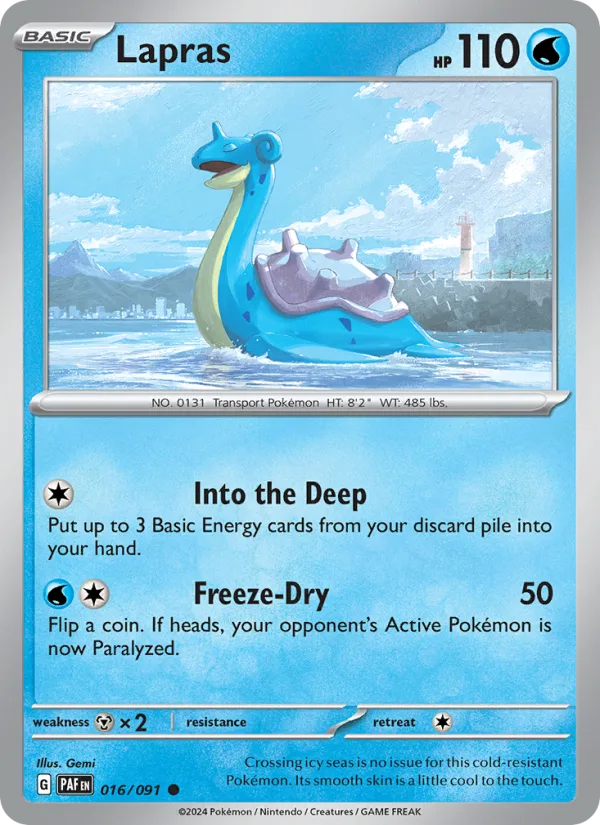Lapras · Paldean Fates 016/91