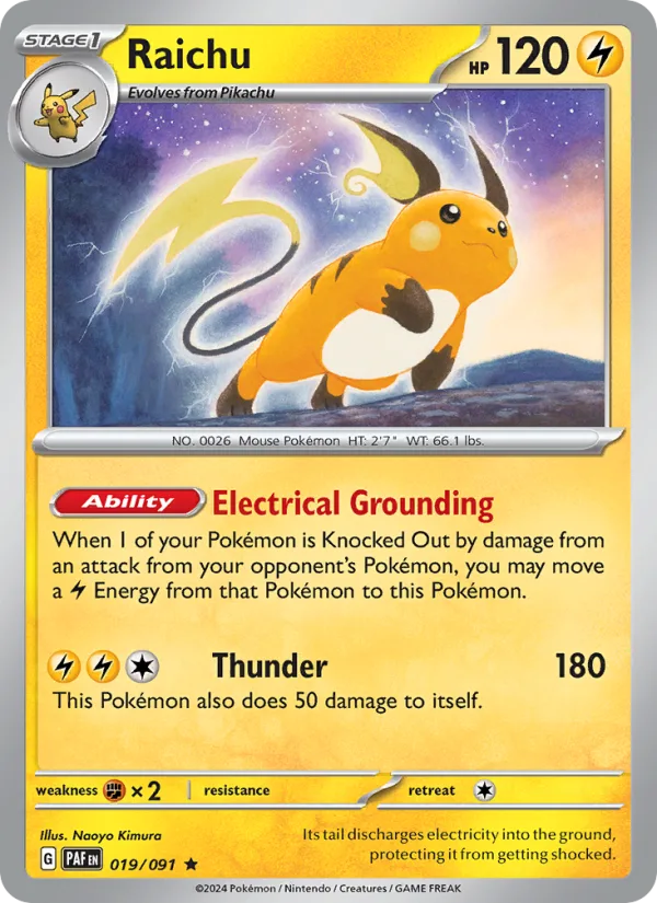 Raichu · Paldean Fates 019/91