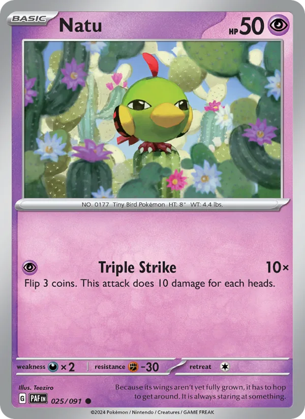Natu · Paldean Fates 025/91