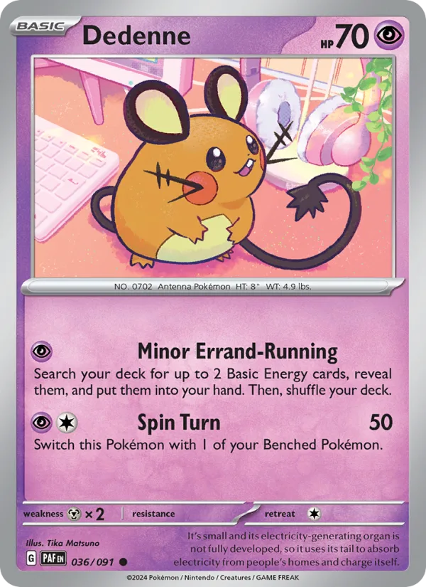 Dedenne · Paldean Fates 036/91