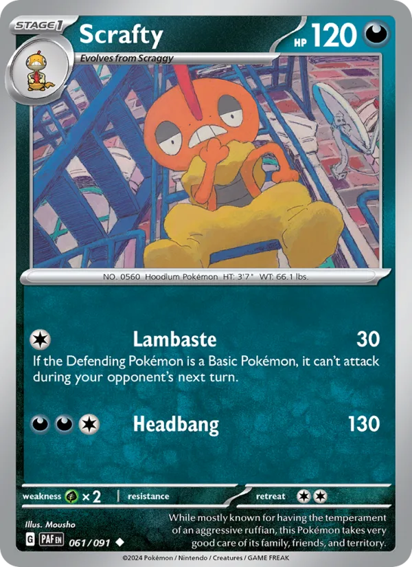 Scrafty · Paldean Fates 061/91