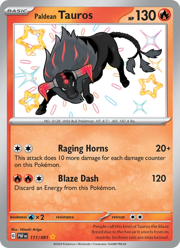 Paldean Tauros · Paldean Fates 111/91