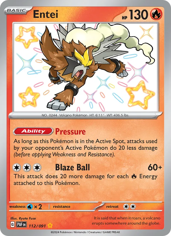 Entei · Paldean Fates 112/91