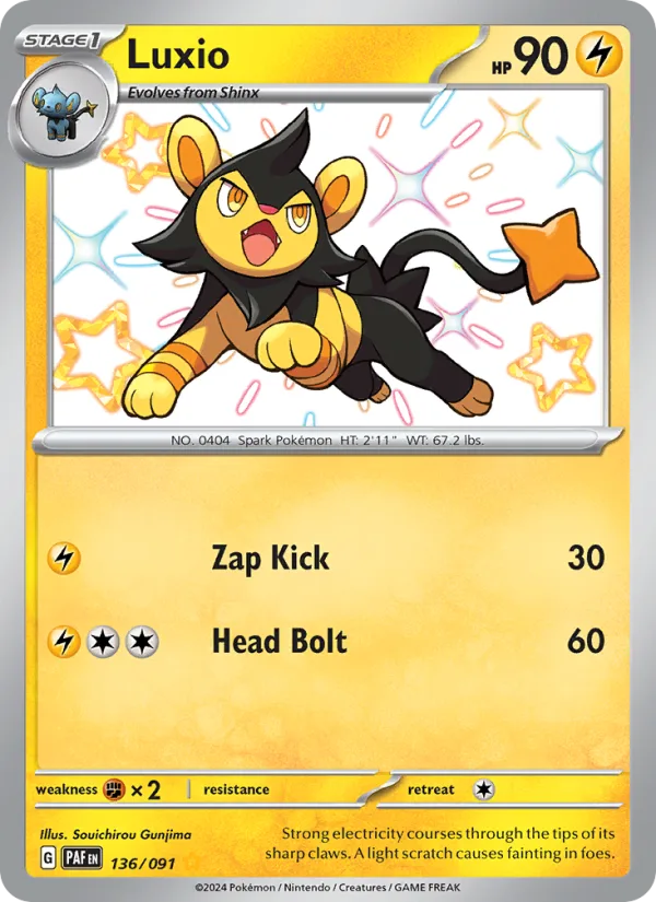 Luxio · Paldean Fates 136/91