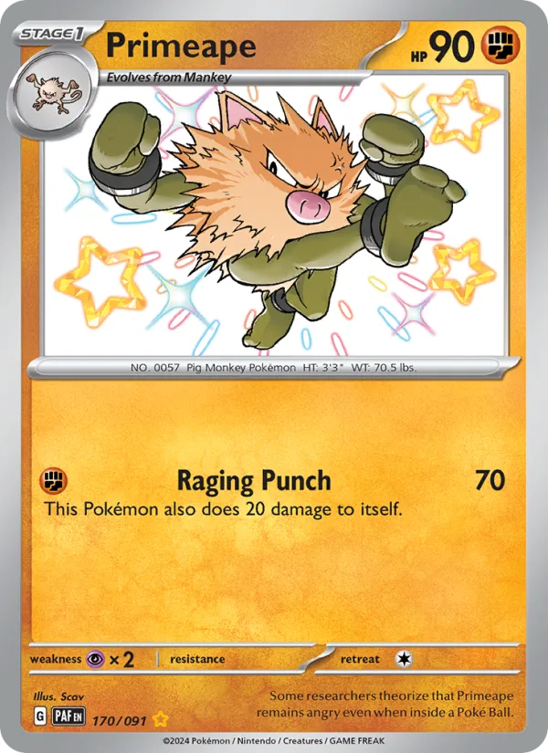 Primeape · Paldean Fates 170/91