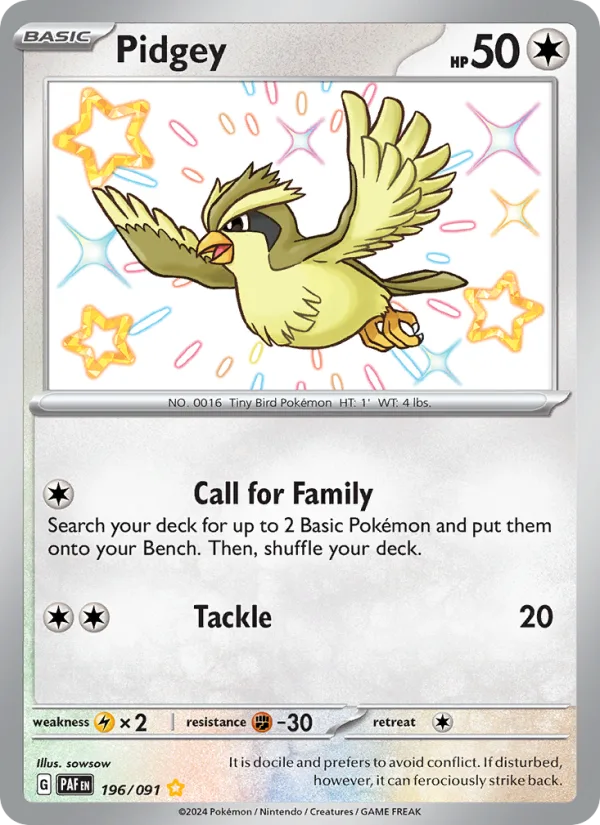 Pidgey · Paldean Fates 196/91