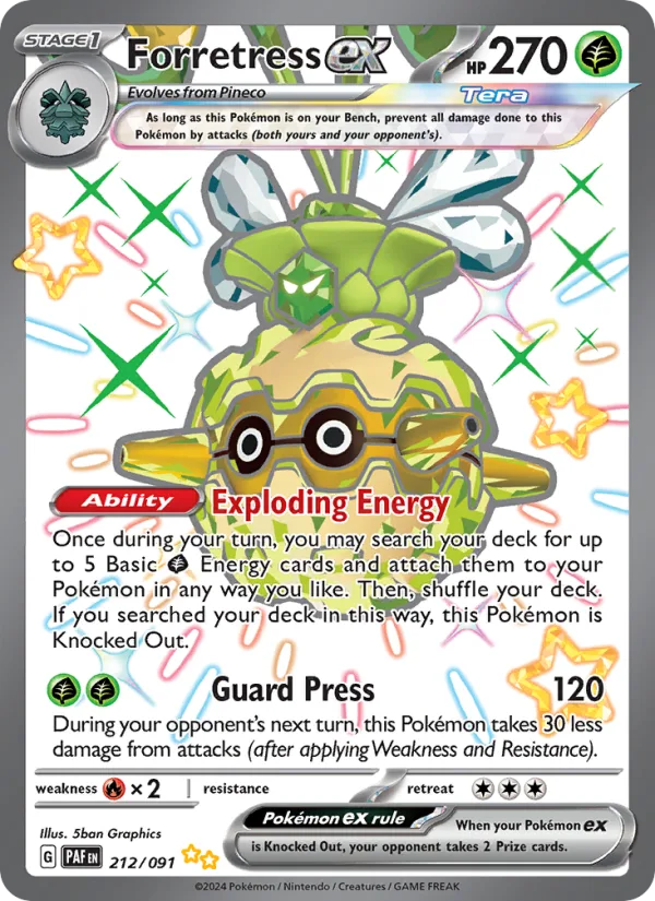 Forretress ex · Paldean Fates 212/91