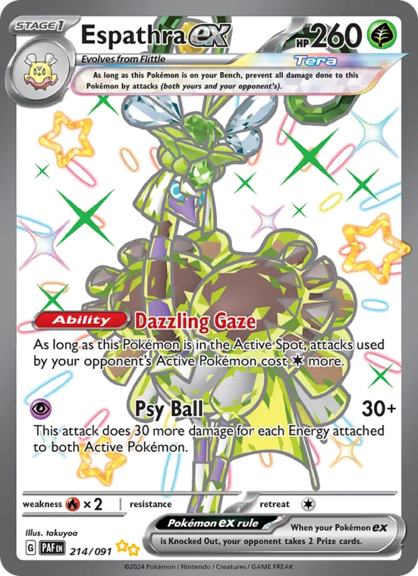 Espathra ex · Paldean Fates 214/91