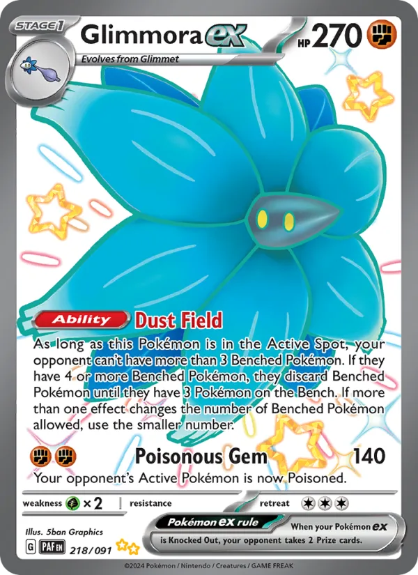 Glimmora ex · Paldean Fates 218/91