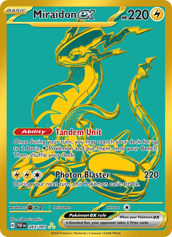 Miraidon ex · Paldean Fates 243/91