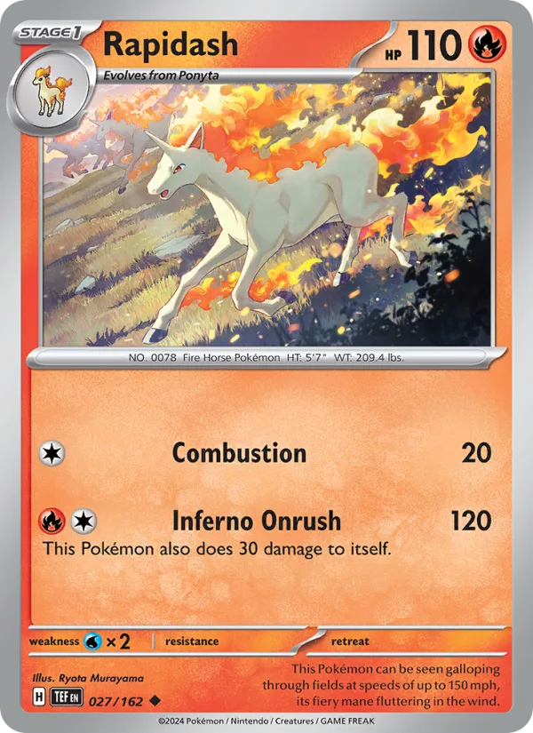 Rapidash · Temporal Forces 027/162
