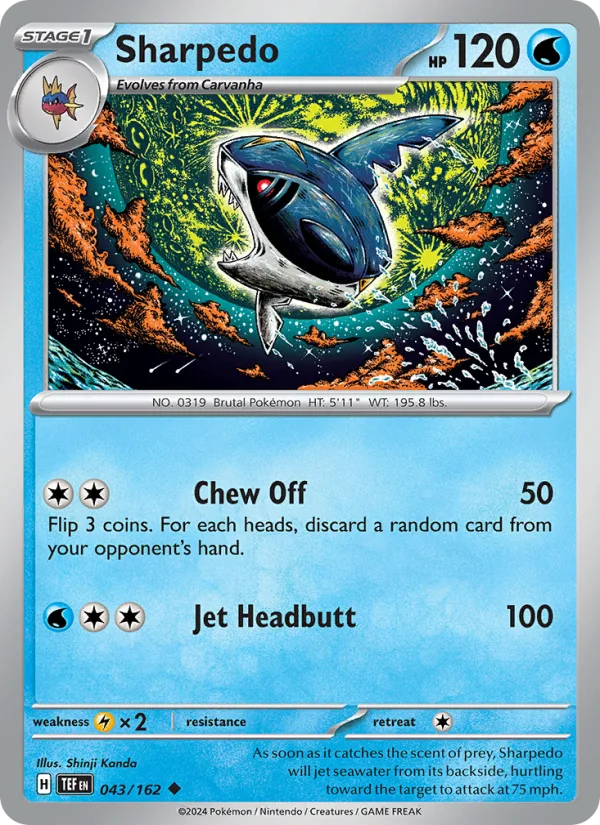 Sharpedo · Temporal Forces 043/162