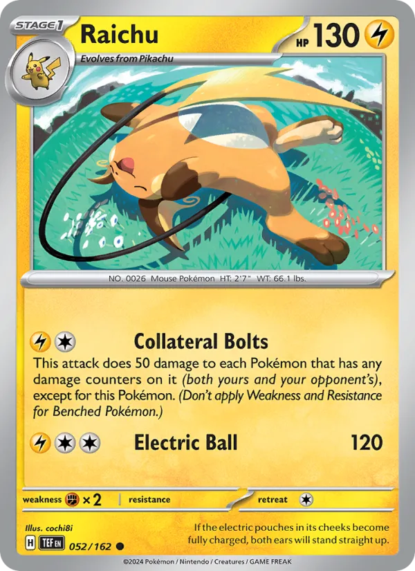 Raichu · Temporal Forces 052/162