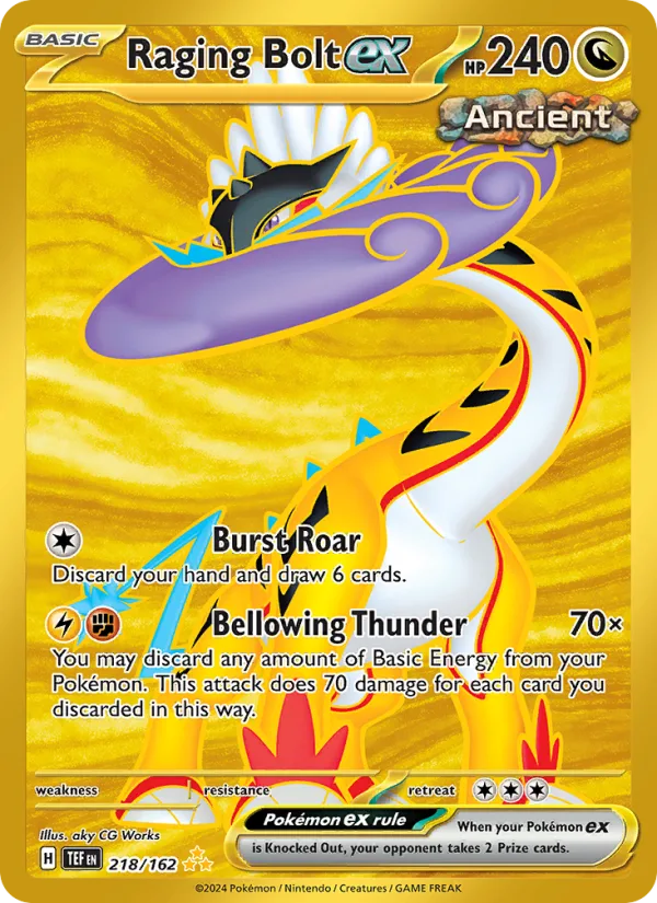 Raging Bolt ex · Temporal Forces 218/162