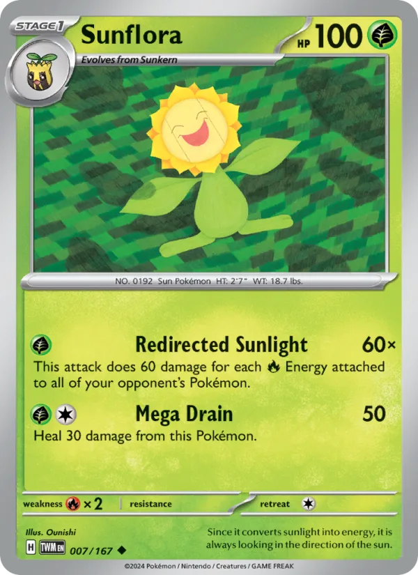 Sunflora · Twilight Masquerade 007/167