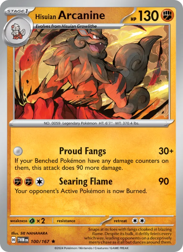 Hisuian Arcanine · Twilight Masquerade 100/167