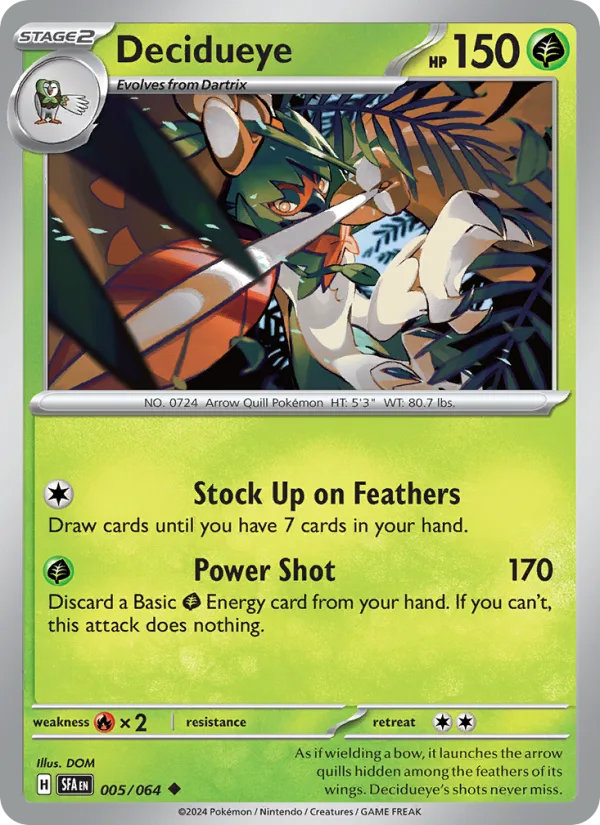 Decidueye · Shrouded Fable 005/64