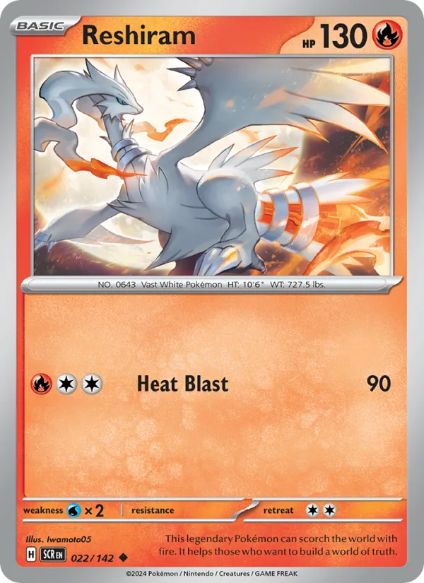 Reshiram · Stellar Crown 022/142