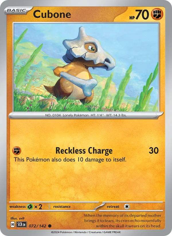 Cubone · Stellar Crown 072/142