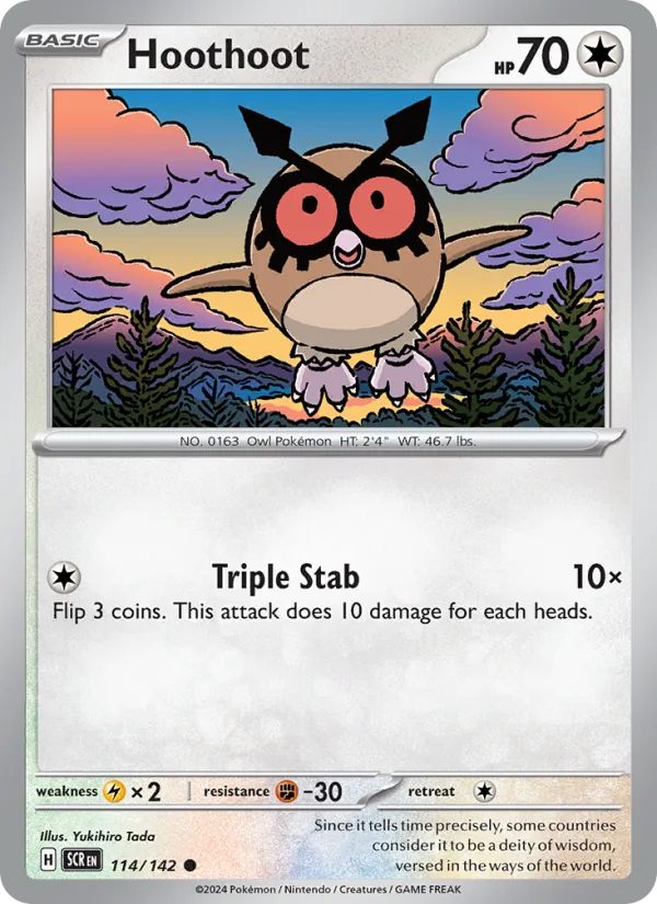 Hoothoot · Stellar Crown 114/142