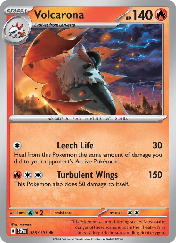 Volcarona · Surging Sparks 025/191