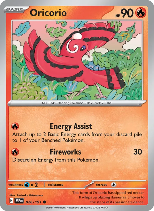 Oricorio · Surging Sparks 026/191