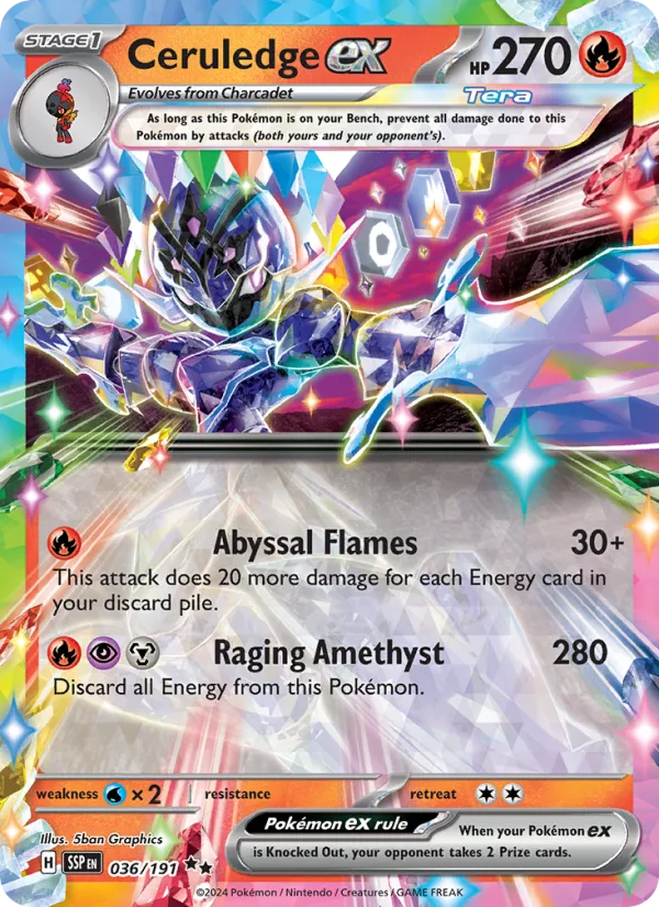 Ceruledge ex · Surging Sparks 036/191