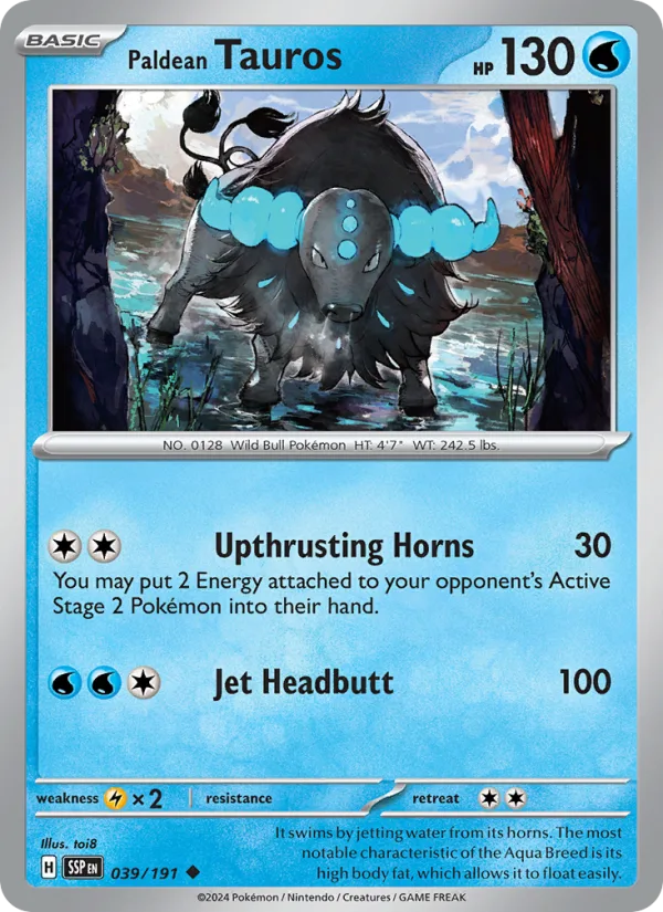 Paldean Tauros · Surging Sparks 039/191
