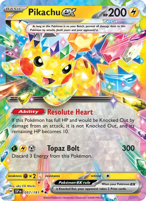 Pikachu ex · Surging Sparks 057/191