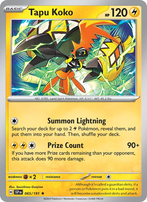 Tapu Koko · Surging Sparks 065/191
