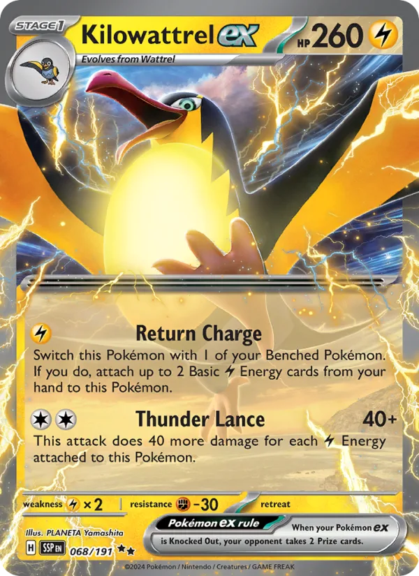 Kilowattrel ex · Surging Sparks 068/191