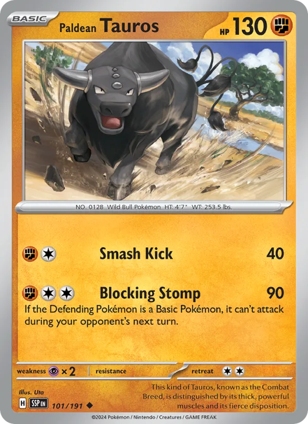 Paldean Tauros · Surging Sparks 101/191