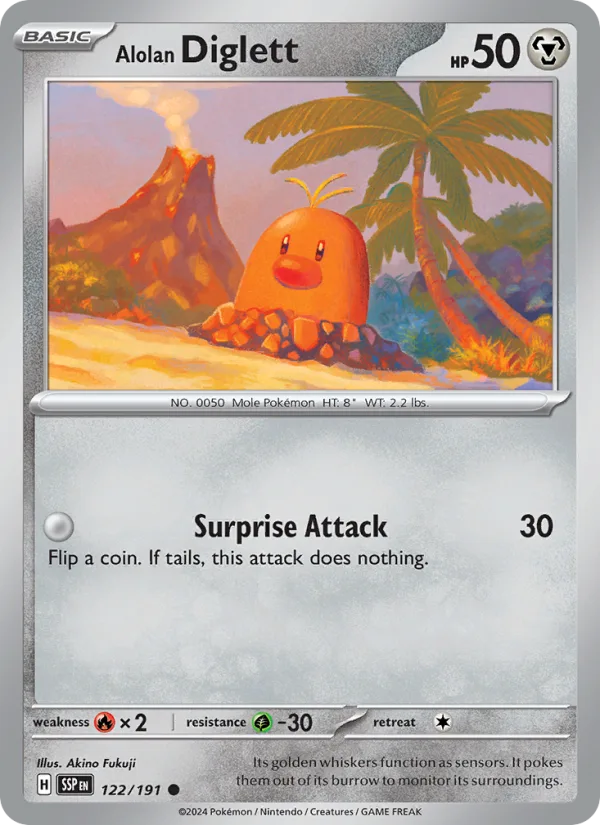 Alolan Diglett · Surging Sparks 122/191